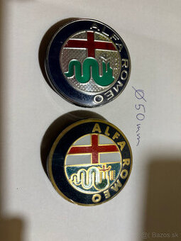 Stredové krytky Alfa Romeo - priemer 50, 56 a 59 mm