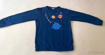 Modrá mikina s planétami, veľ. 122-128 cm