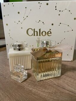 dámsky parfém Chloe set s pleťovým mliekom a mini balením