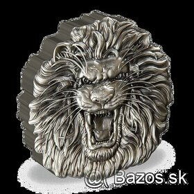 investičné strieborne mince - Fierce nature Lion
