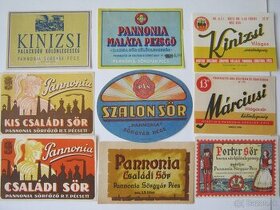 velmi staré pivní etikety Maďarsko 1920-1970