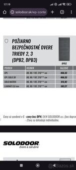 Požiarno bezpečnostne dvere