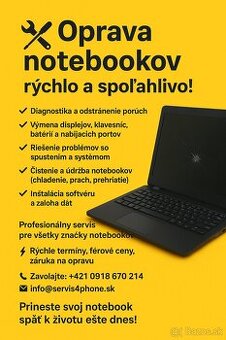 Oprava a servis notebookov,mobilov a digitalizácia VHS