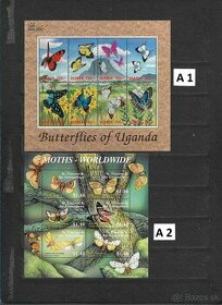 Filatelia - Poštové známky na predaj 8 - Ryby, Motýle a Hmyz