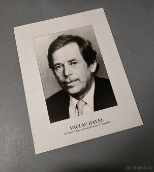 Portrét bývalého prezidenta ČSFR Václava Havla 55x43cm 2