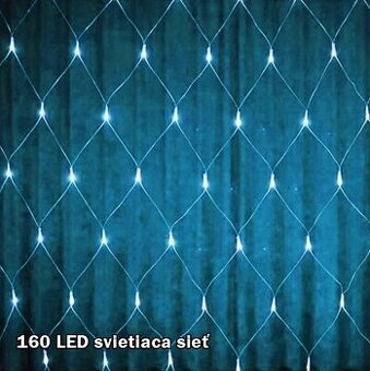 160 LED svietiaca sieť 3,2x1,5m studena biela