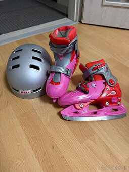 Detské zimné korčule Worker Kelly 33-36 nastaviteľné + prilb