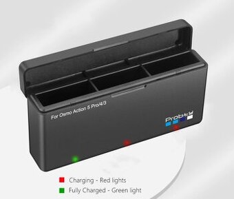 DJI Osmo Action 3/4/5 - 3v1 nabíjačka baterií,novy