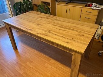 Predám rozkladací jedálenský stôl 160×80x75, dub artisan