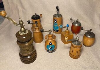 Ručné mlynčeky na korenie – drevené