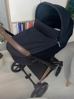 Trojkombinácia Cybex PRIAM Rosegold, Sepia black