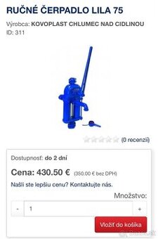 Dvojcylindrova - dvojpiestova pumpa na vodu LILA 75 - 1