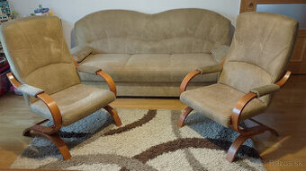 Predám zachovalý gauč + 2 kreslá