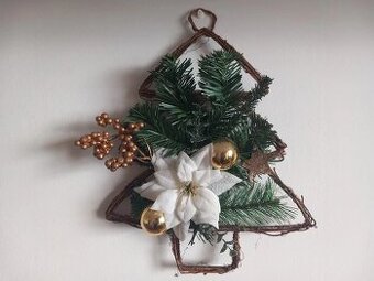Vianočná umelá dekorácia Stromček 34x30 cm
