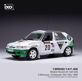 Modely Škoda Rallye 130 a Felicia Kit Car 1:18 IXO