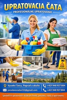 Ponúkam služieb-upratovanie chát a apartmánov