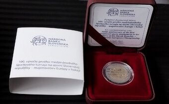 2€ proof - 100. výročie majstrovstiev Európy v hokeji