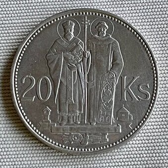 Slovenská Republika - Sv. Cyril a Metod 20 korún 1941 Ag