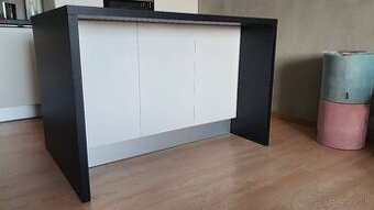 Predám moderný kuchynský pult / ostrovček – biely lesk lakov