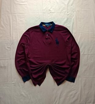 Polo Ralph Lauren bordová polokošeľa s dlhým rukávom tričko