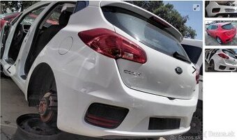 KIA CEED 1.4 CRDI 2016 predám DVERE, ZADNÝ NÁRAZNÍK, ZADNÉ S