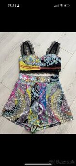Set Versace crop top a sortky