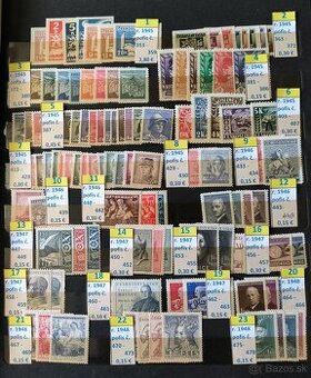 Poštové známky Československo - série čisté / 1