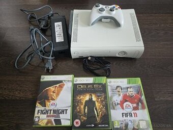 Xbox 360 20GB + 3 hry