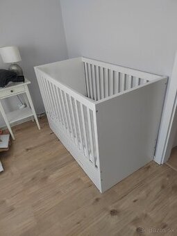 Detská drevená postieľka kvalitná ťažká 120x60.. 100 eur