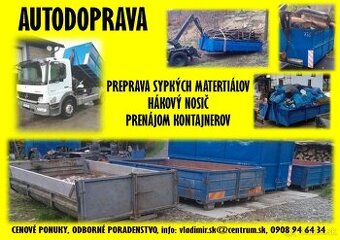 Ponúkam nákladnú autodopravu, kontajner