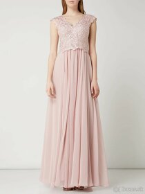 Dlhé romantické ružové spoločenské šaty zn. Luxuar Limited - 1