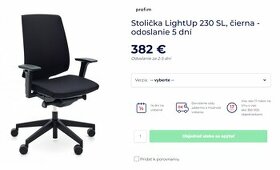 Kancelárska stolička Light-up