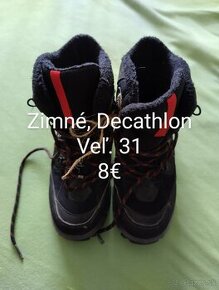 Zimné topánky veľ 31 Decathlon