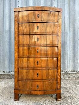 Biedermeier 7 šuflíková komoda