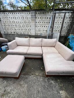 Rohová sedačka + taburetka