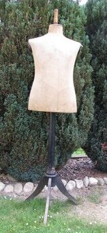 starožitná, krajčírska panna, figurína