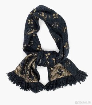 Šál Louis Vuitton - čierno/zlatý.