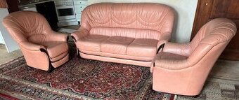 Luxusní italská kožená sedací souprava 3+1+1, 5252