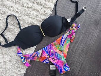 Dvojdielne plavky brazílky. S/36 fialová + čierna