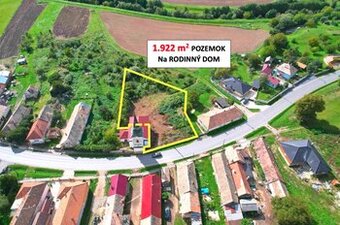 Pavlovce - 1.922 m2 POZEMOK na RODINNÝ DOM za kostolom