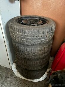 Predám 4x zimné pneu s diskom Continental 225/55 r16 - 1