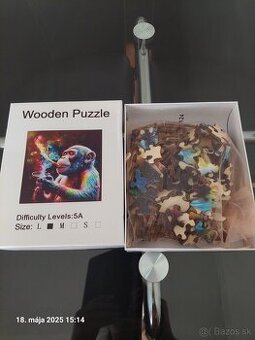 Wooden puzzle opica