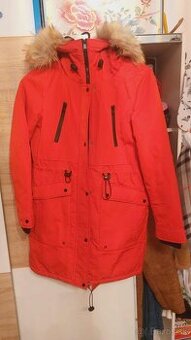 Damska Červená zimna bunda