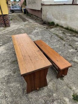 Záhradné sedenie - stol a lavice - 1