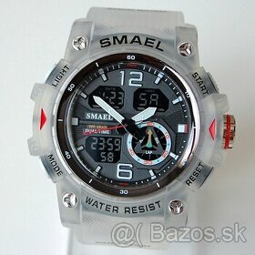 SMAEL 8007 Transparent Dual-Time vodotesné športové hodinky - 1