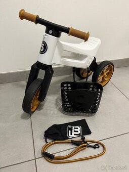 Odrážadlo FUNNY WHEELS Rider SuperSport 2v1 biele s popruhom