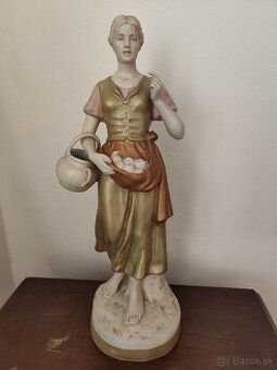 Royal dux veľká porcelánová socha žena s jablkami 52 cm