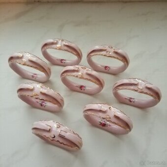 krúžok na obrúsok, servítok Chodov ružový porcelán