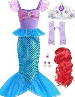 Kostým Šaty Malá morská panna víla Ariel + doplnky
