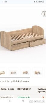 Predam posteľ s nočnými stolíkmi